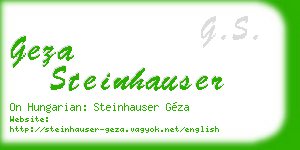 geza steinhauser business card